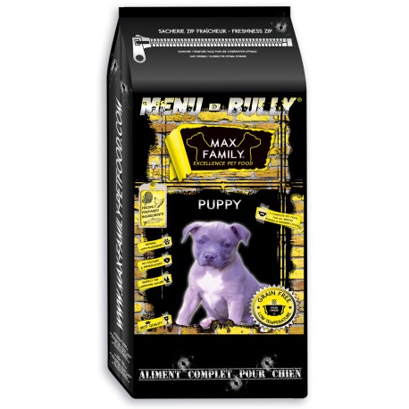 Menu BULLY Puppy - by MAX FAMILY - Croquette sans céréale pour chiot
