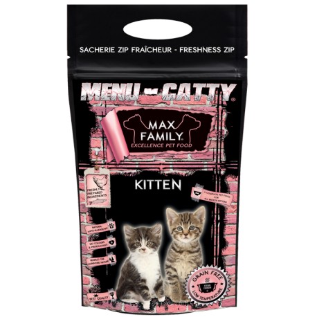 Menu CATTY Kitten - by MAX FAMILY - Croquettes sans céréales