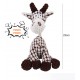 Jouet à mâcher avec couineur pour chien - GIRAFE blanc et brun