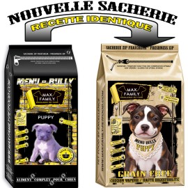 Menu BULLY Puppy - by MAX FAMILY - Croquette sans céréale pour chiot